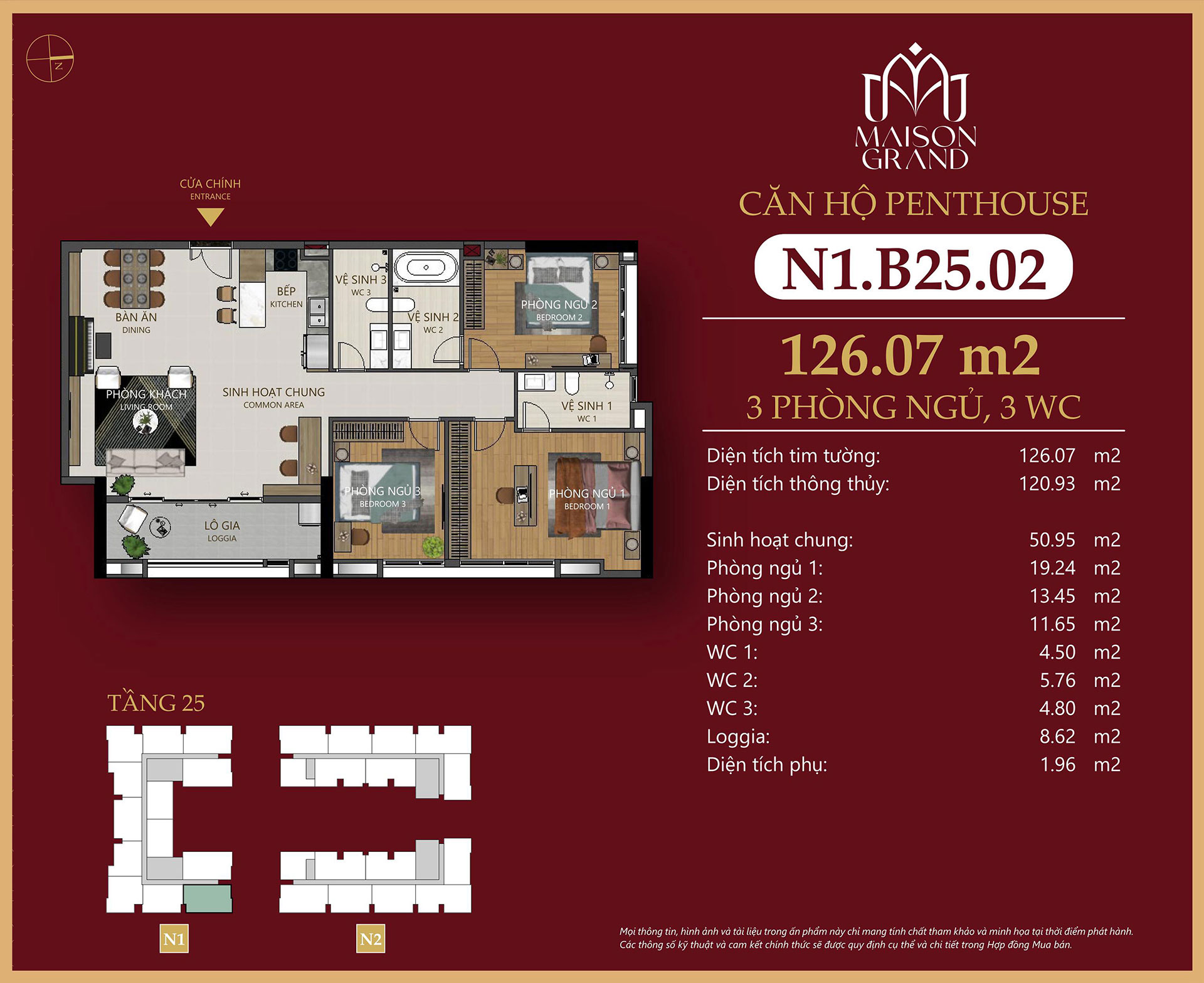 Layout Penthouse Maison Grand Phú Mỹ