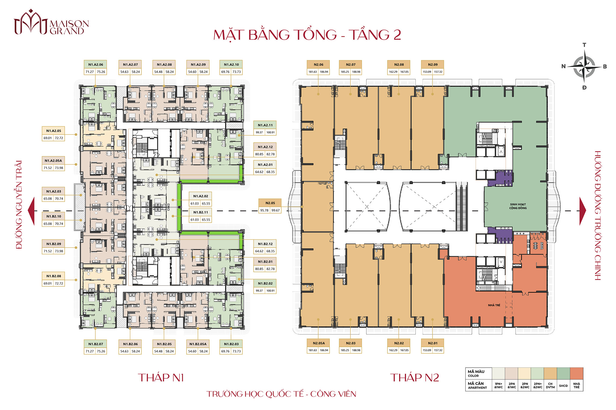 Mặt bằng tầng dự án Maison Grand Phú Mỹ