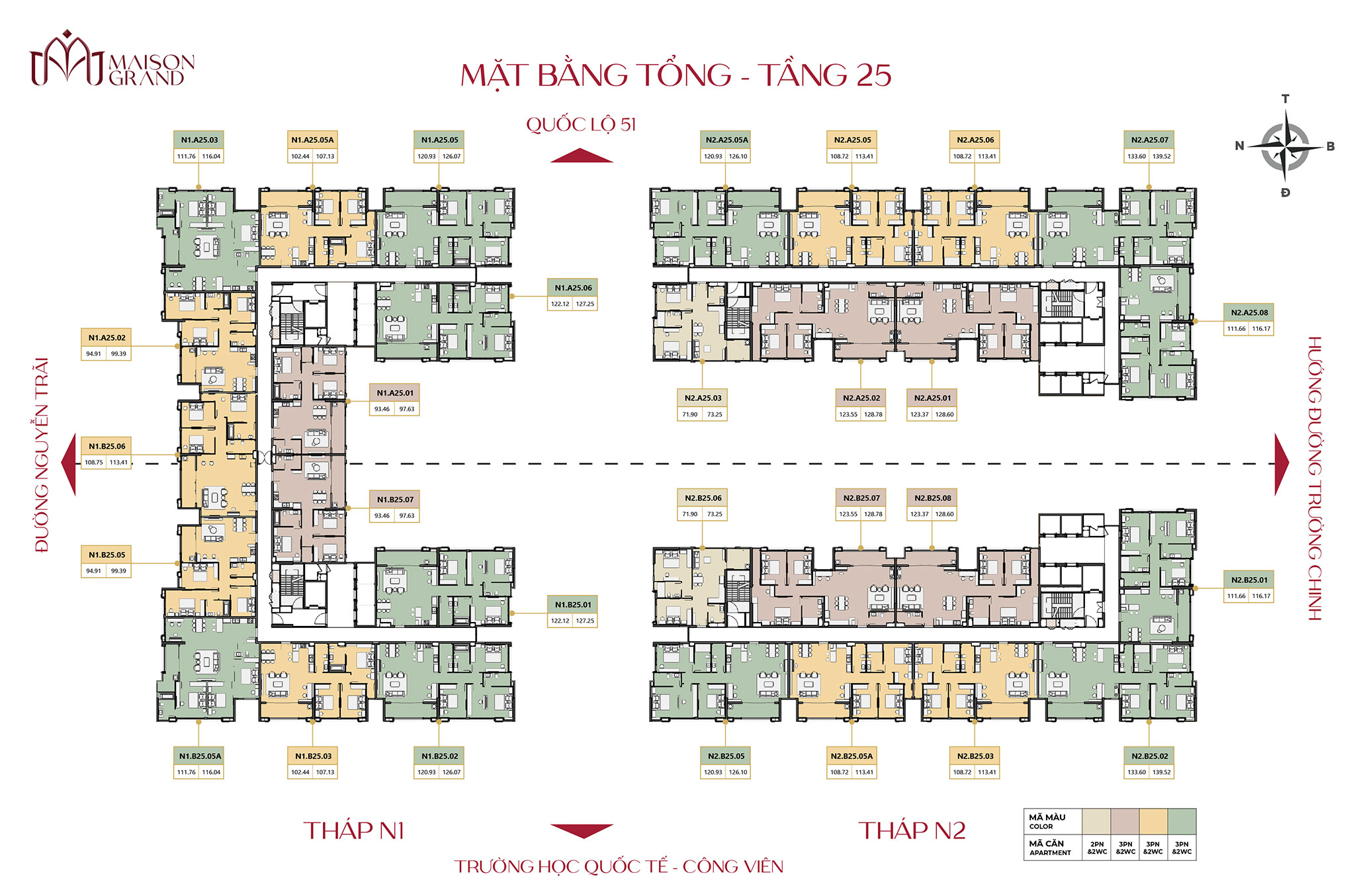 Mặt bằng tầng dự án Maison Grand Phú Mỹ