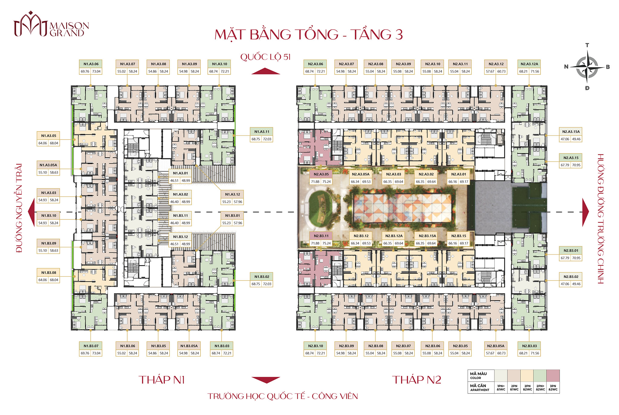 Mặt bằng tầng dự án Maison Grand Phú Mỹ