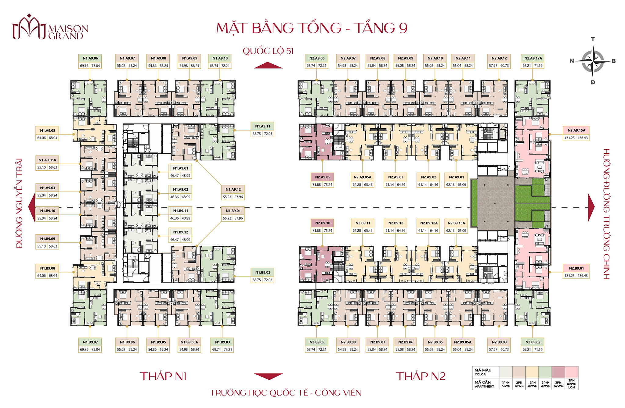 Mặt bằng tầng dự án Maison Grand Phú Mỹ