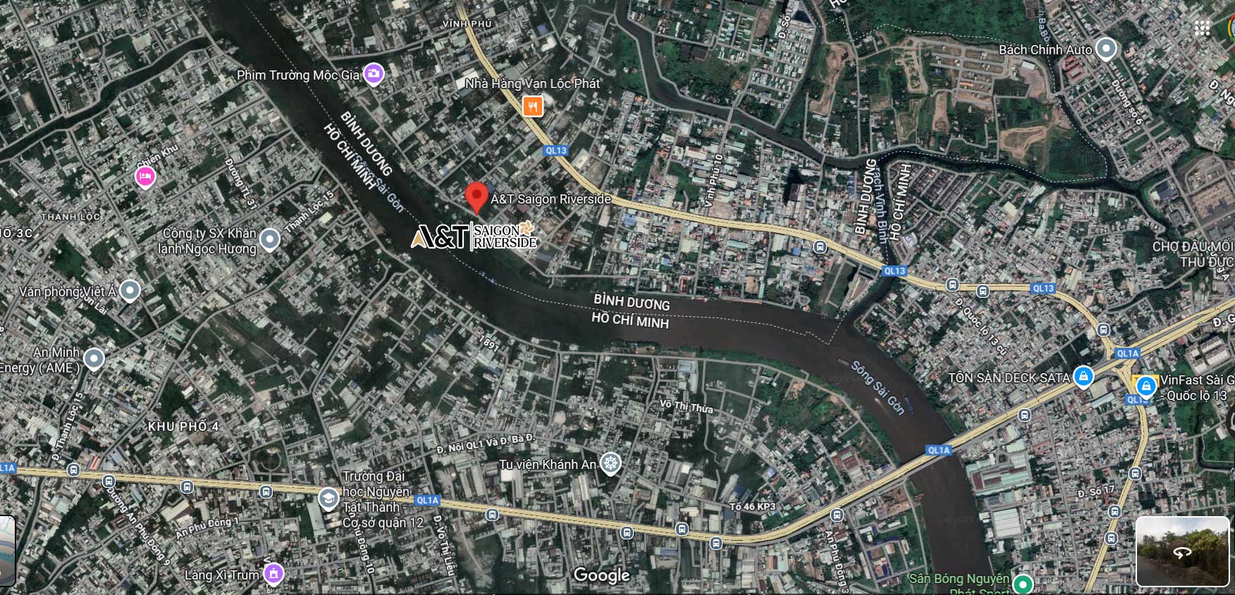 Vị trí dự án A&T Saigon Riverside
