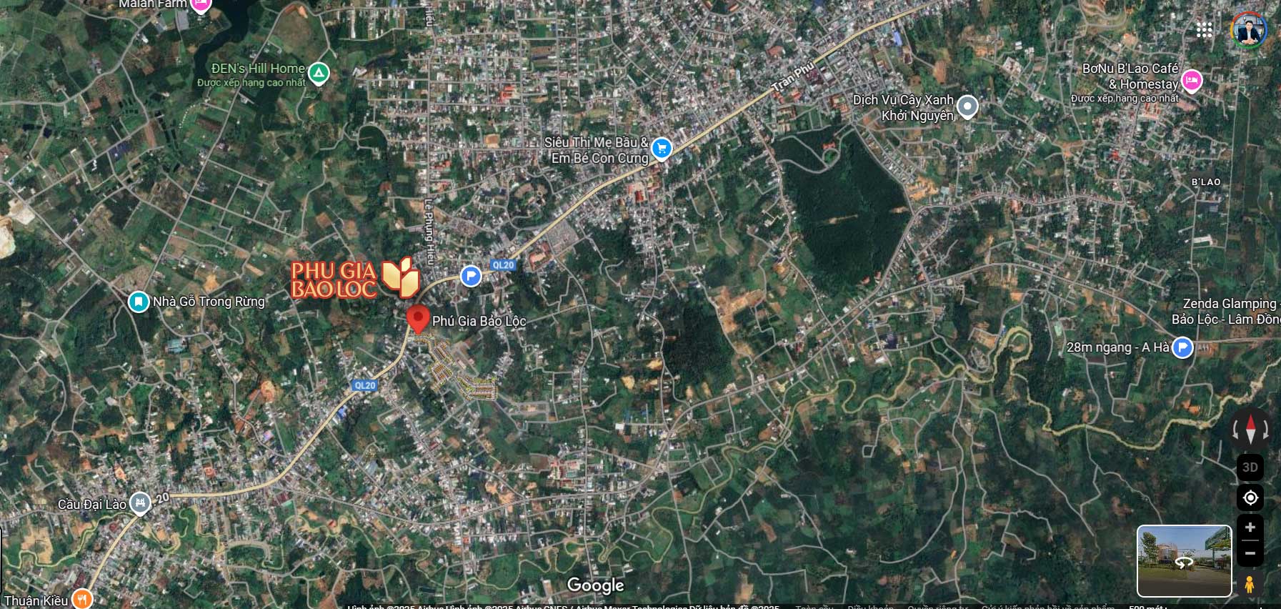 Vị trí Phú Gia Bảo Lộc