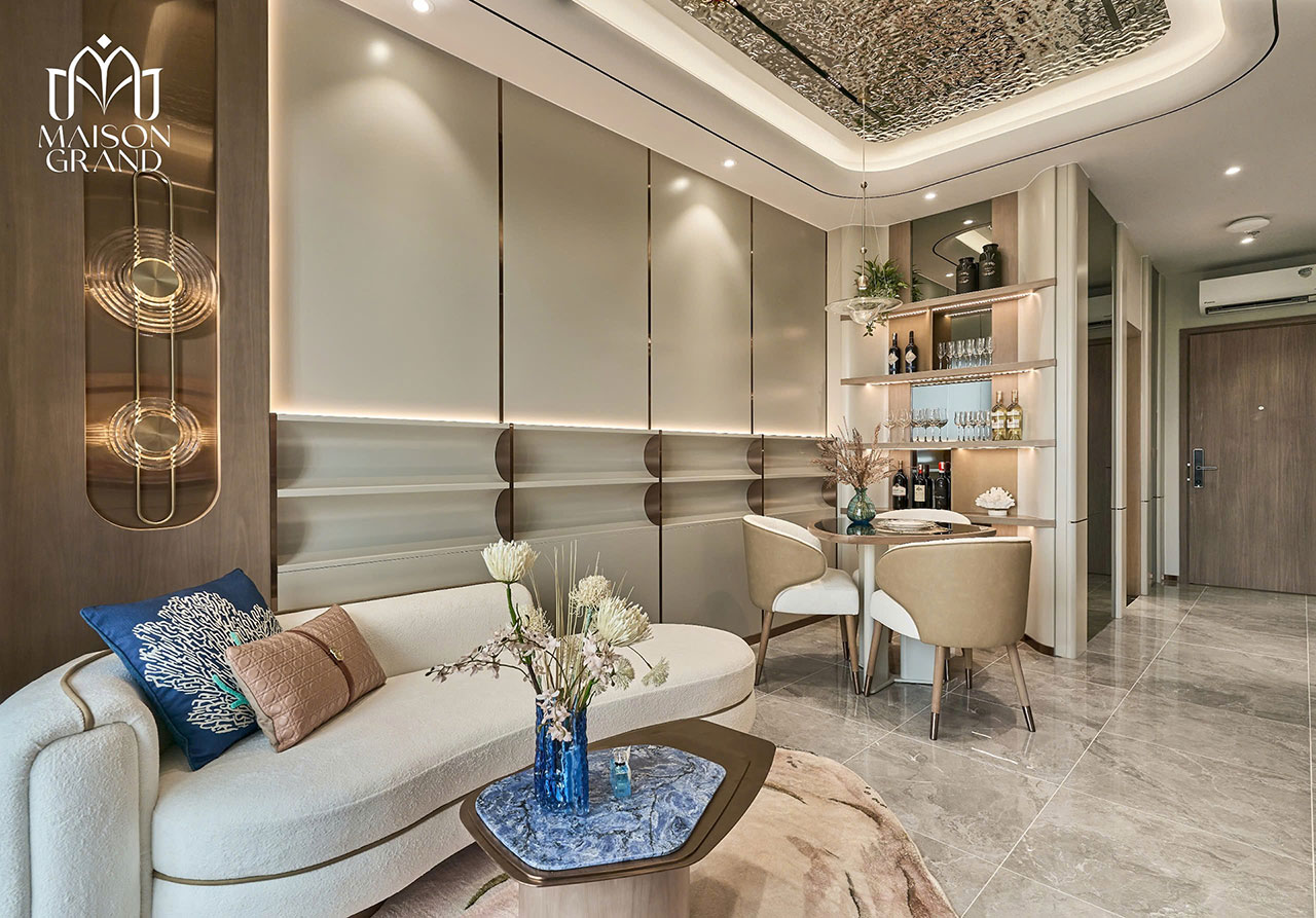 Căn hộ Maison Grand 2 phòng ngủ nội thất chuẩn Nhật Bản từ Anabuki ID – đơn vị thuộc Tập đoàn Anabuki Construction.