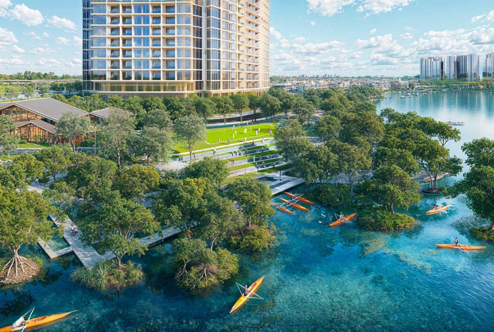 Bến du thuyền đẳng cấp dưới chân tòa tháp The Charm