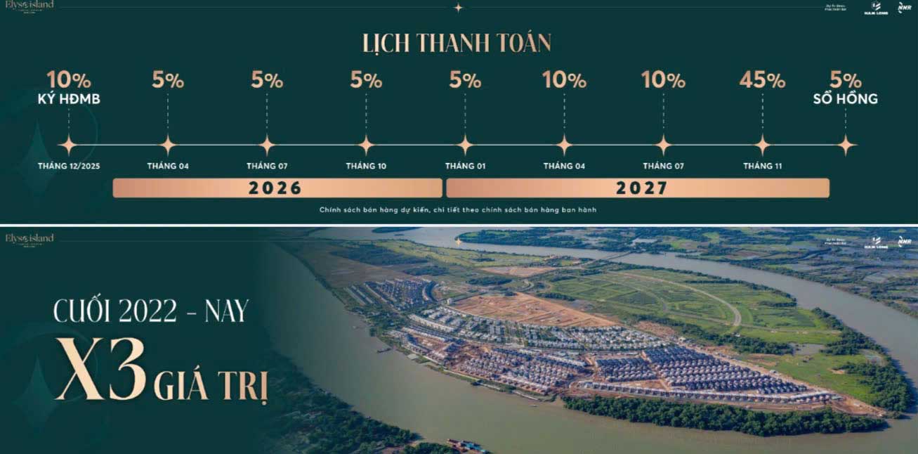 Giá bán Elyse Island Đại Phước by Nam Long