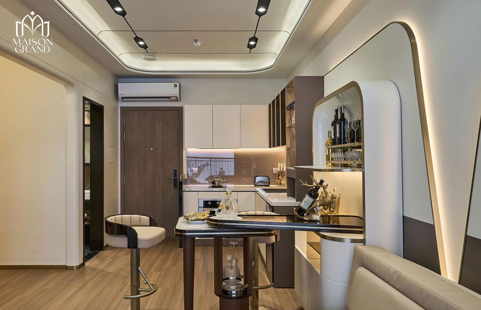 Căn hộ mẫu 1 phòng ngủ Maison Grand Phú Mỹ