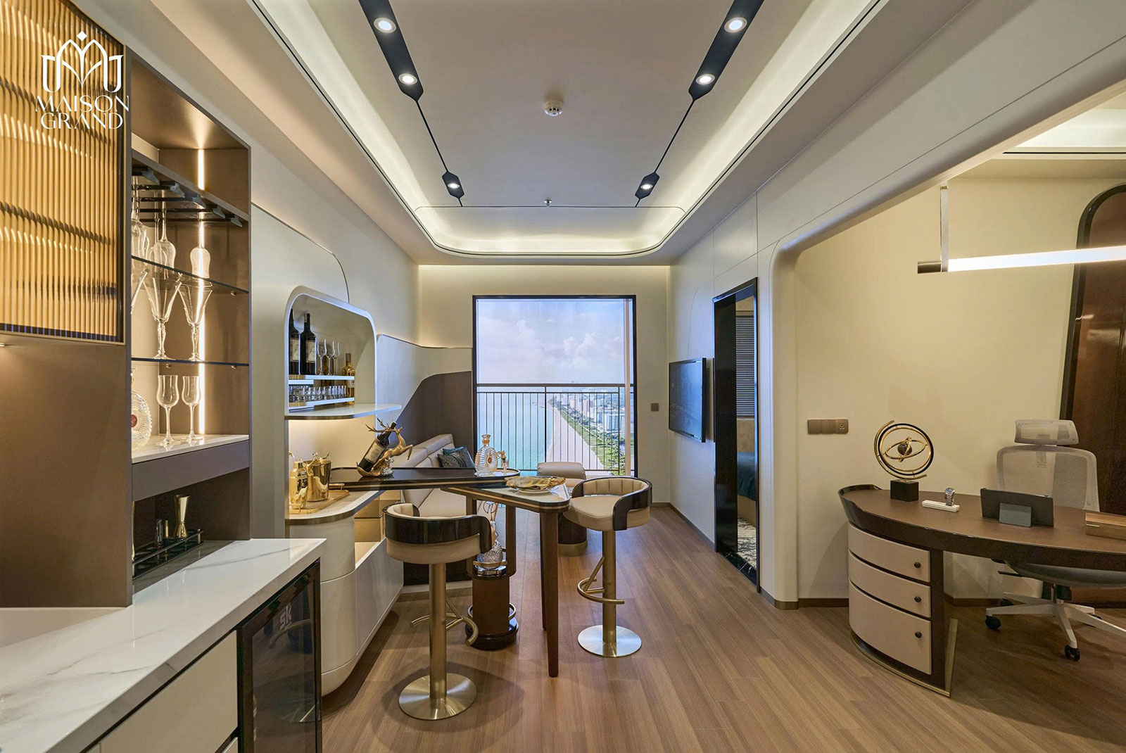 Căn hộ mẫu 1 phòng ngủ Maison Grand Phú Mỹ