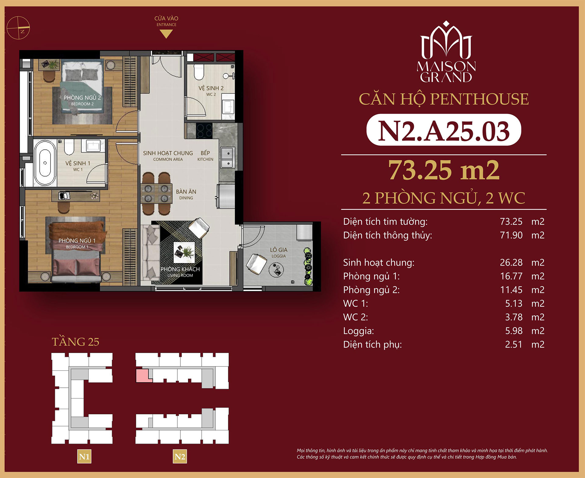 Layout Penthouse Maison Grand Phú Mỹ
