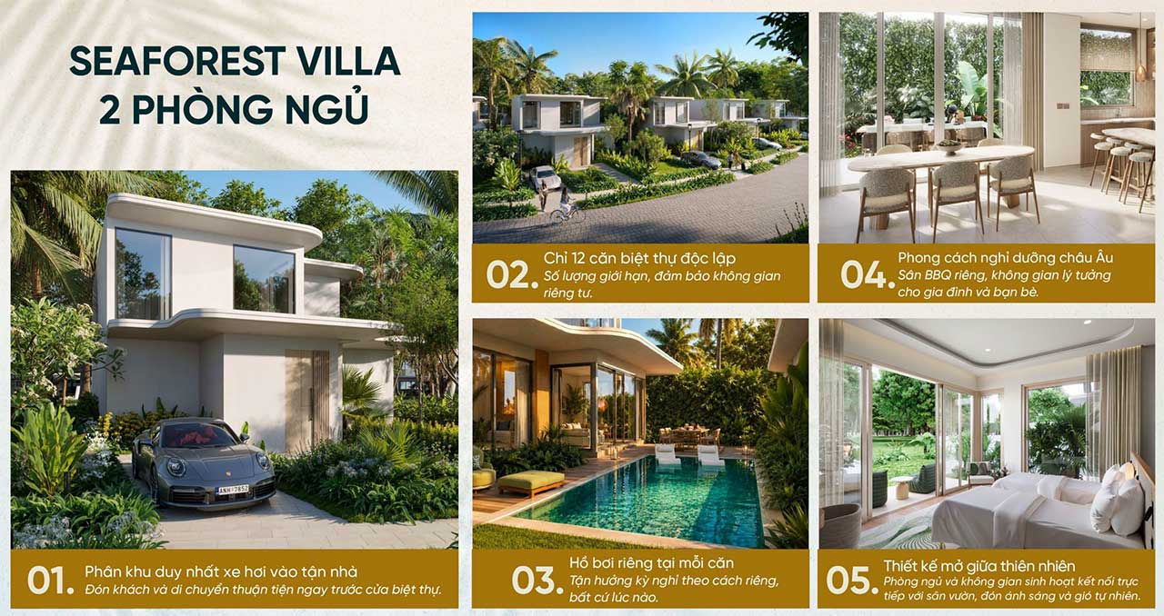 Seaforest Villa thuộc dự án Maia Resort Hồ Tràm