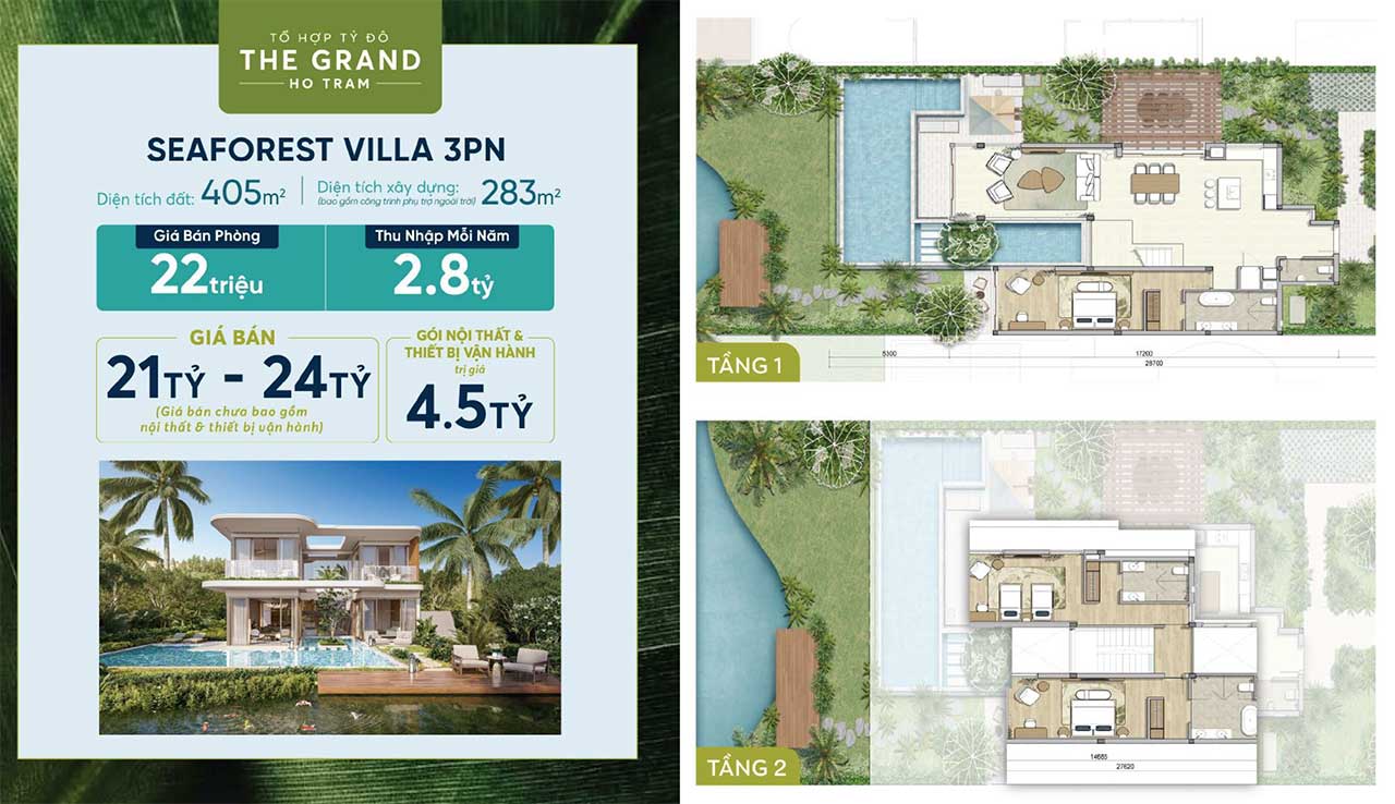 Seaforest Villa thuộc dự án Maia Resort Hồ Tràm