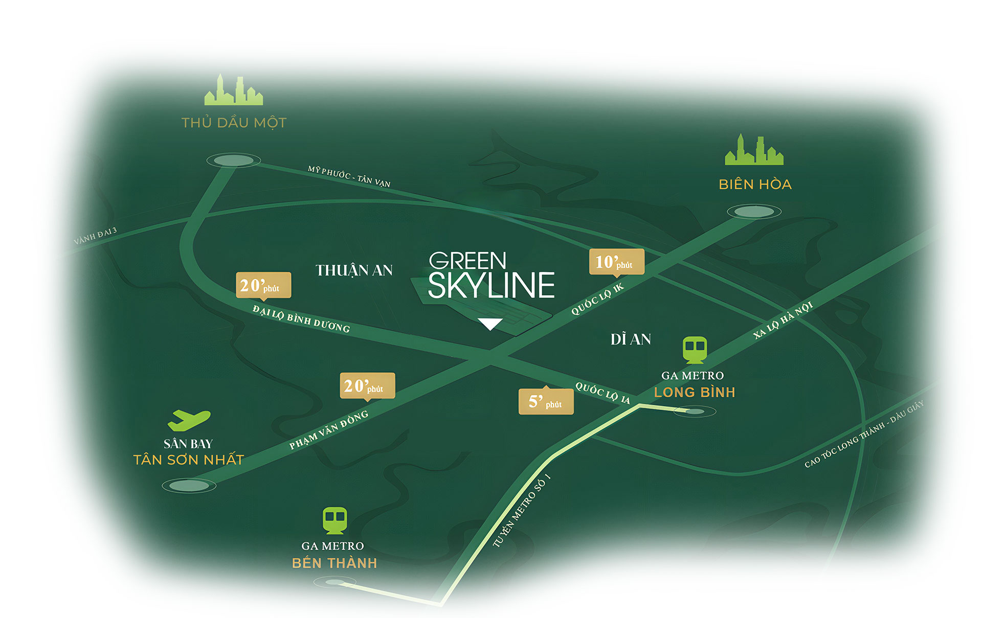 Vị trí chiến lược Green Skyline