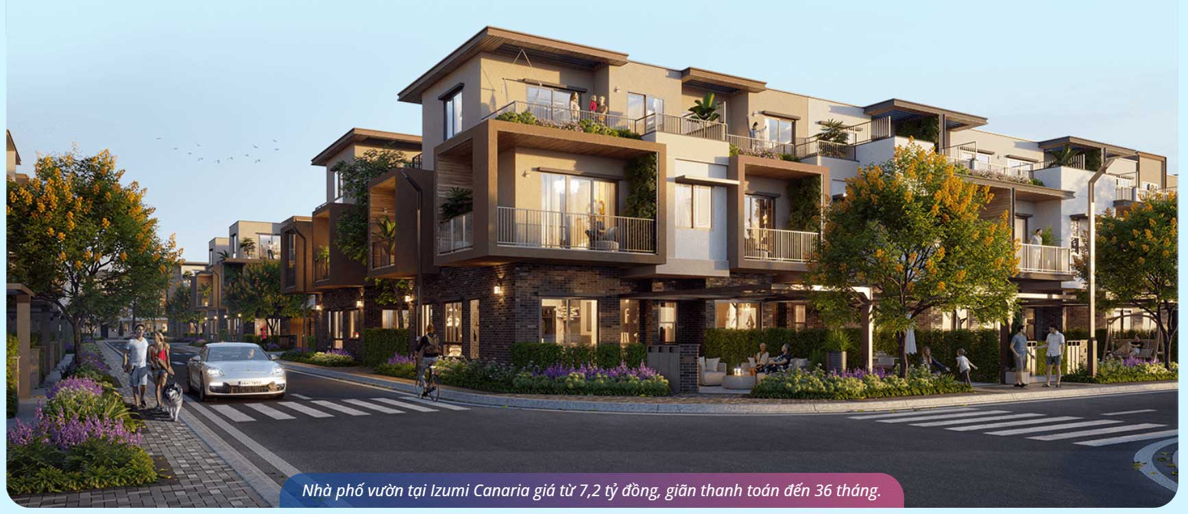 Toàn cảnh khu đô thị tích hợp Izumi City 170 ha bên sông Đồng Nai.