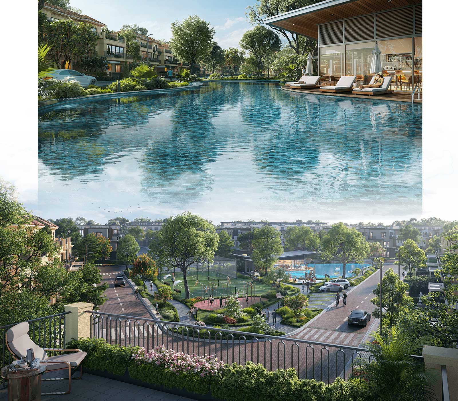 Clubhouse, công viên và tổ hợp thể thao nội khu riêng dành cho cộng đồng cư dân Izumi Canaria.