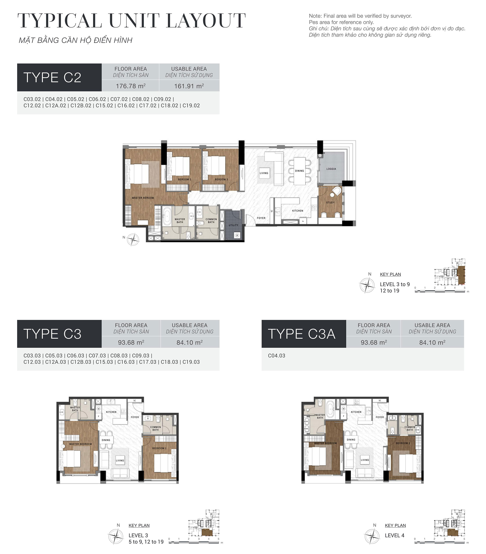 Layout căn hộ The Berkley Thảo Điền 