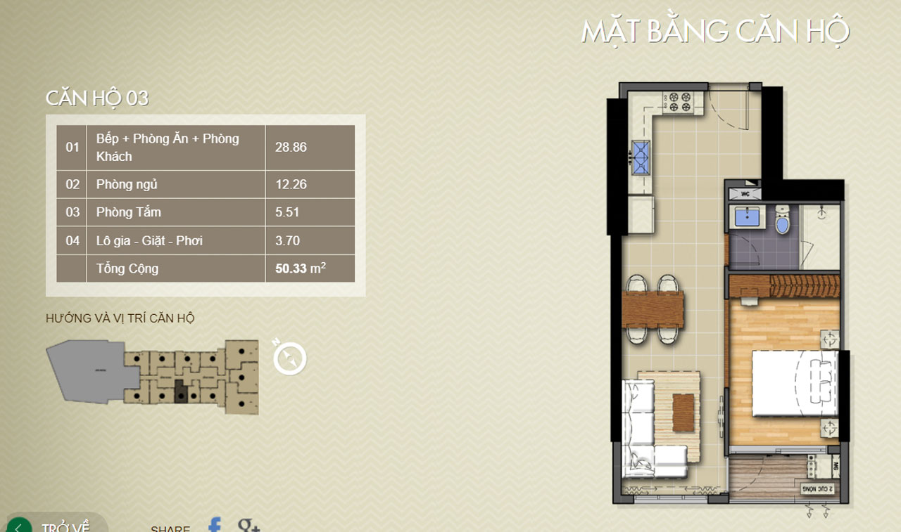 Mặt bằng Opal Tower Saigon Pearl