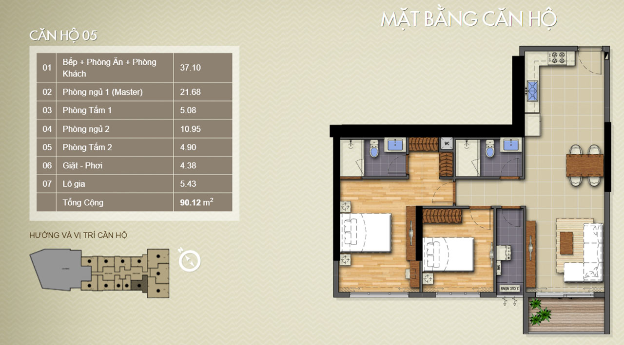 Mặt bằng Opal Tower Saigon Pearl