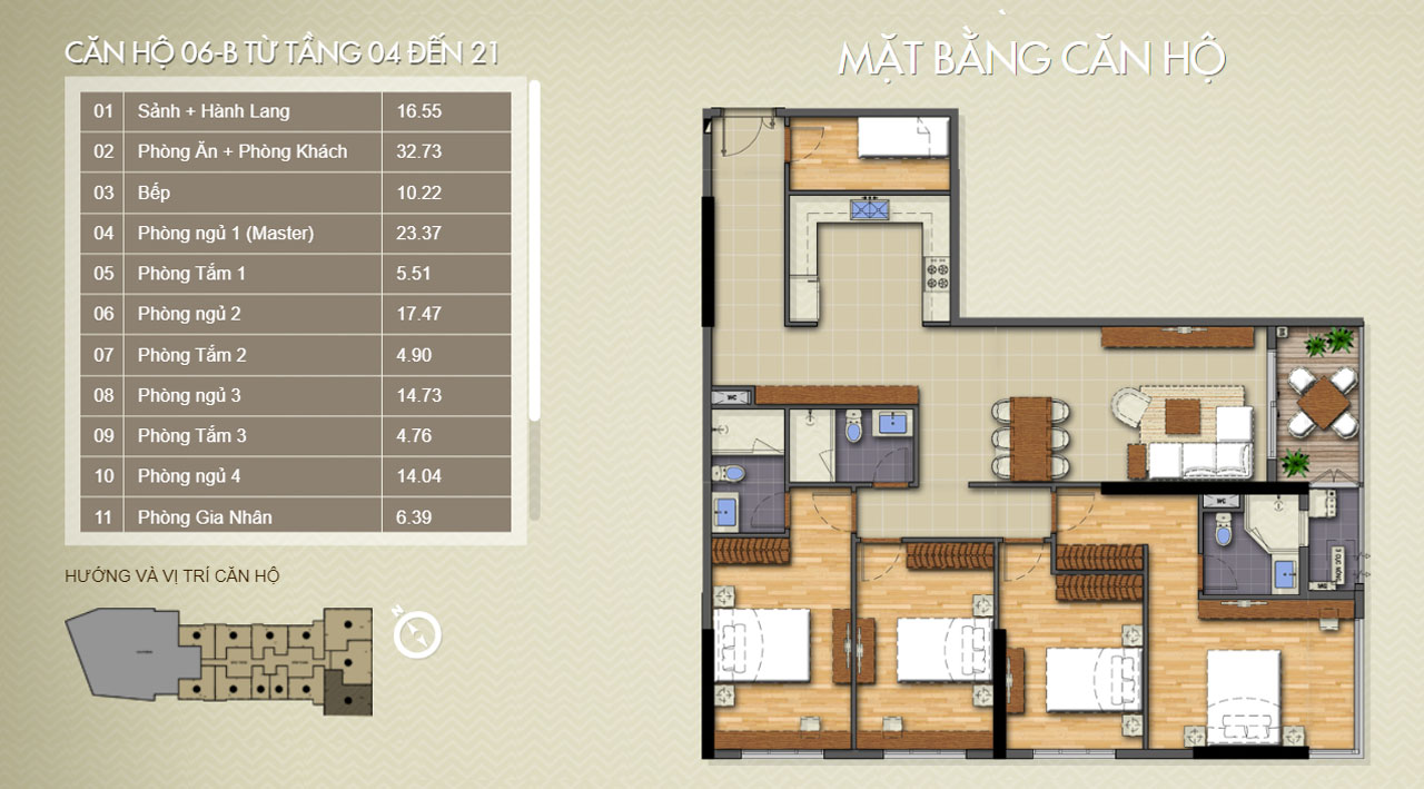 Mặt bằng Opal Tower Saigon Pearl