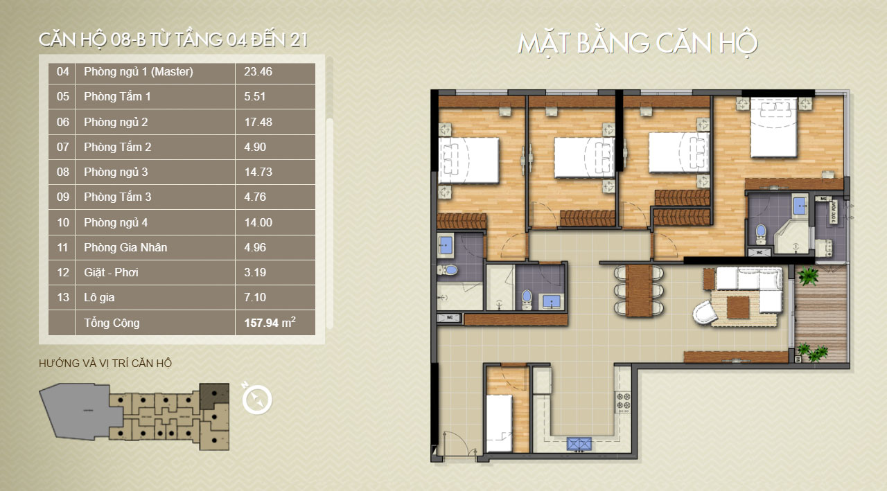 Mặt bằng Opal Tower Saigon Pearl