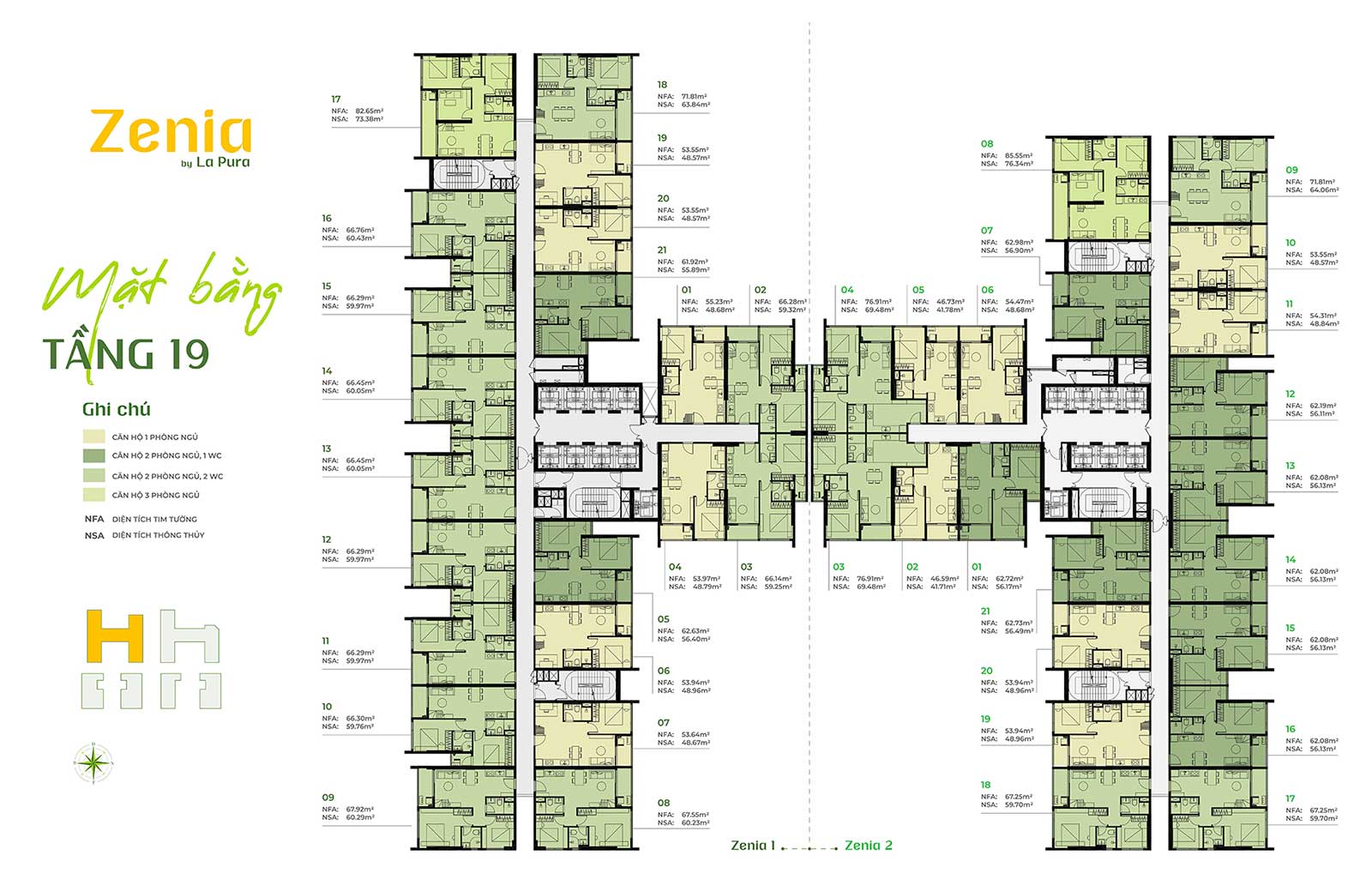 Mặt bằng Zenia by La Pura