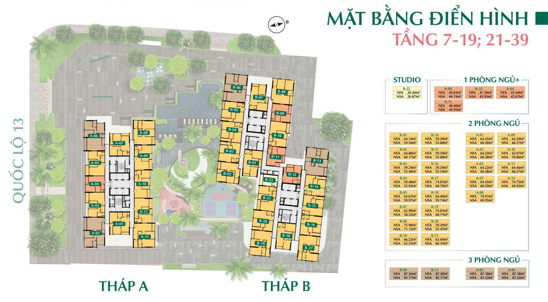 Mặt bằng The Emerald Boulevard