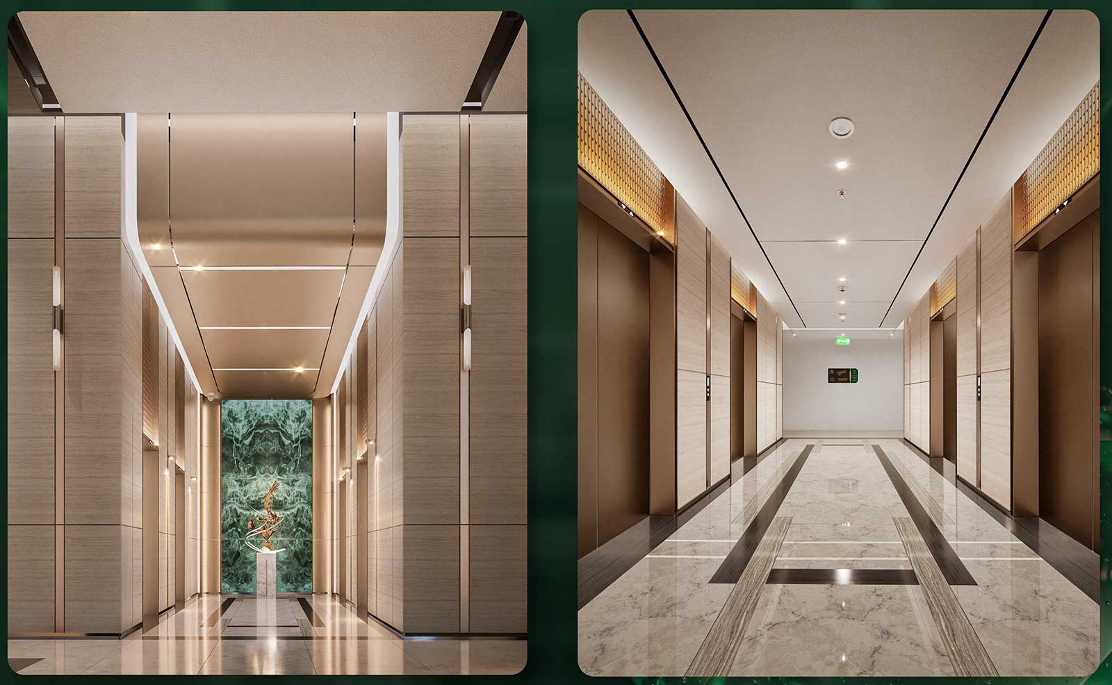 Sảnh thang máy The Emerald Boulevard Bình Dương