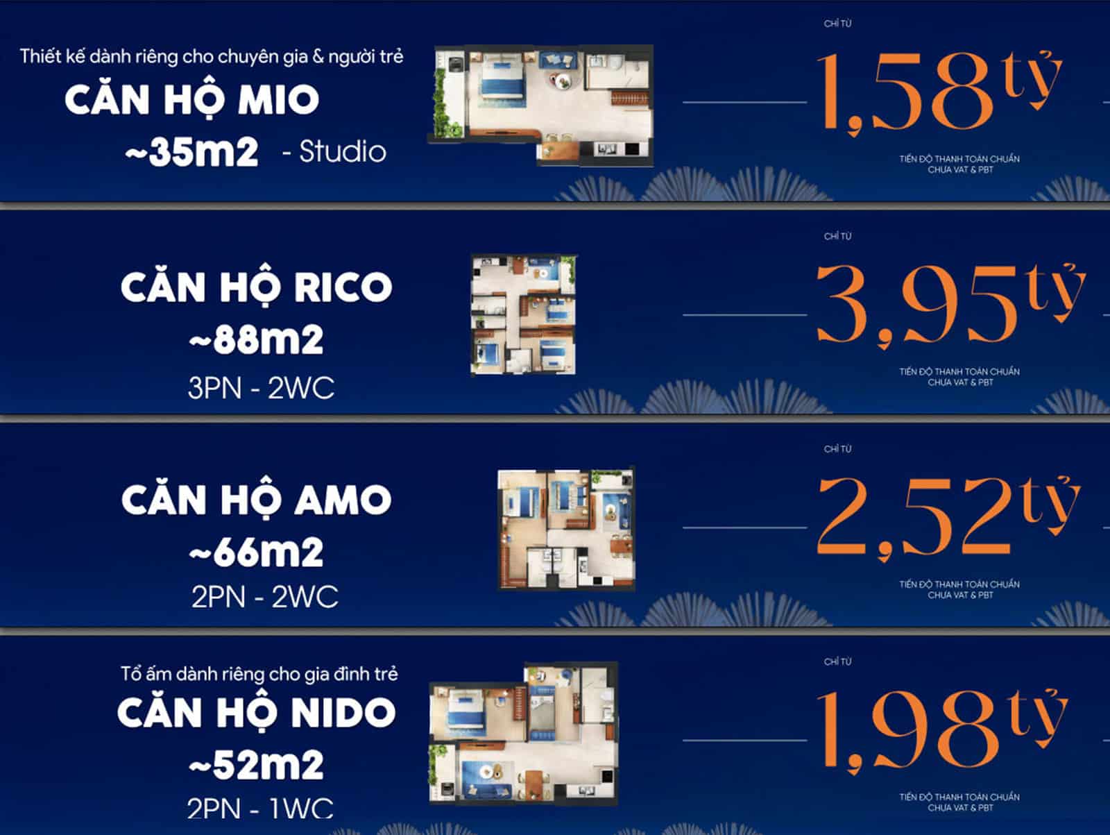 Giá bán căn hộ Monrei Saigon