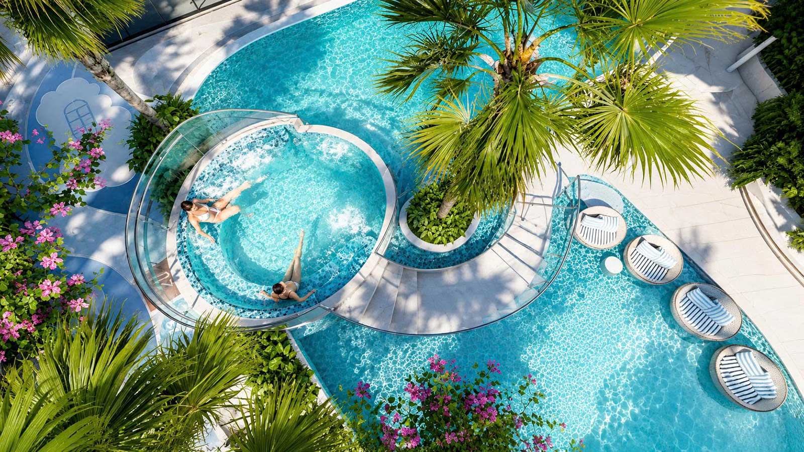 Hồ bơi Gladia Heights - Khu căn hộ cao cấp đầu tiên hợp tác phát triển bởi Keppel và Khang Điền