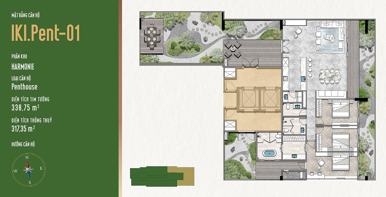 Penthouse Harmonie IKI Village