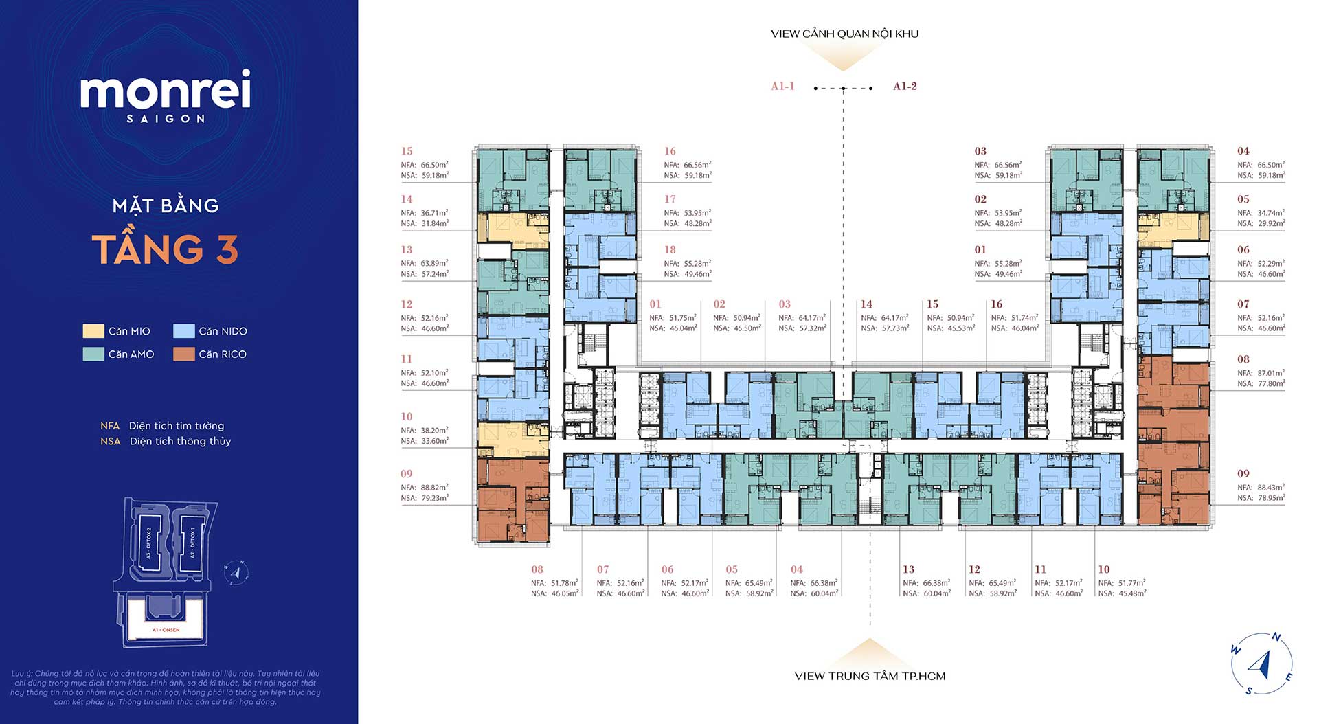 Mặt bằng Layout căn hộ Monrei Saigon