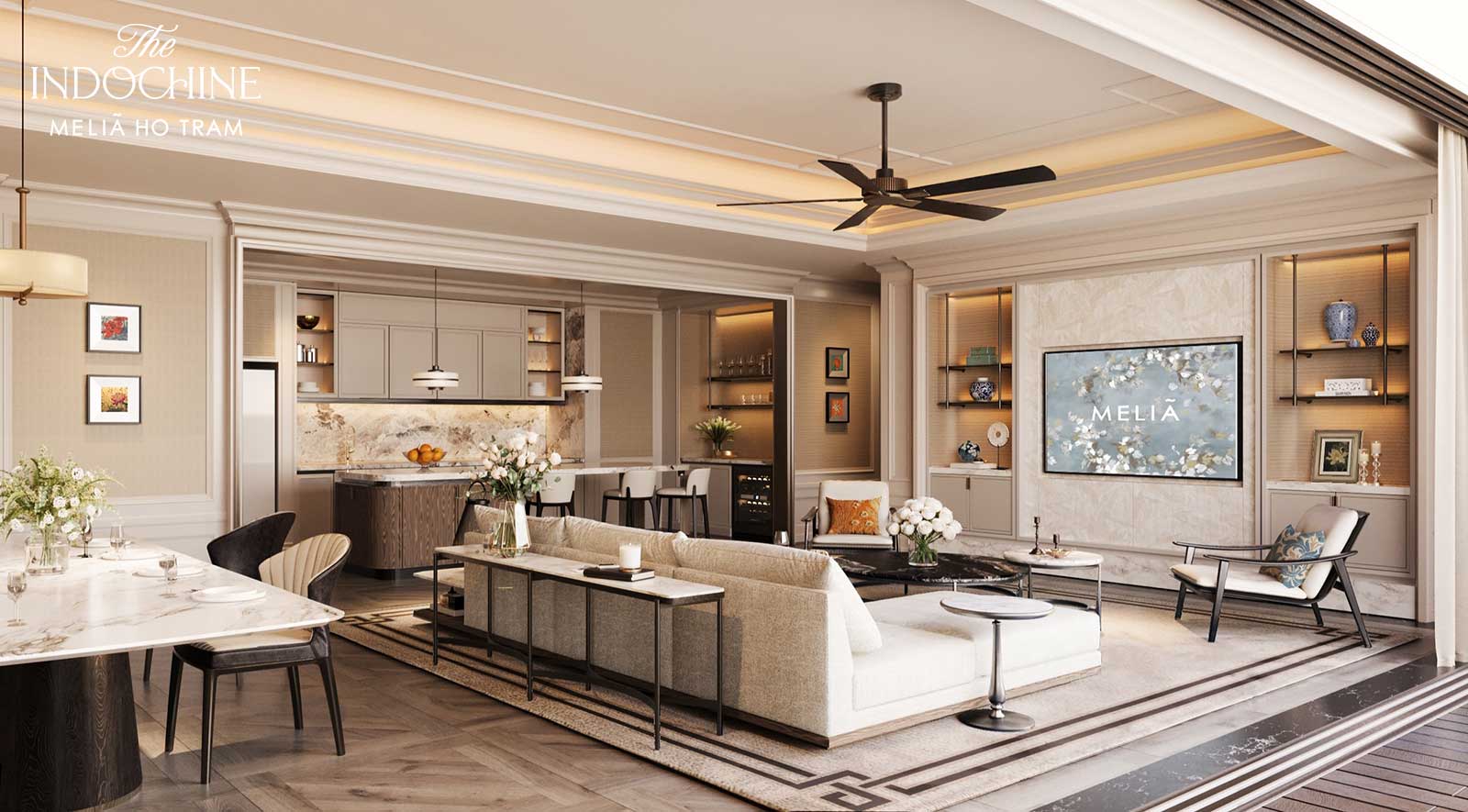 Dấu ấn Nghệ thuật Thiết kế nội thất The Indochine at Meliá Hồ Tràm
