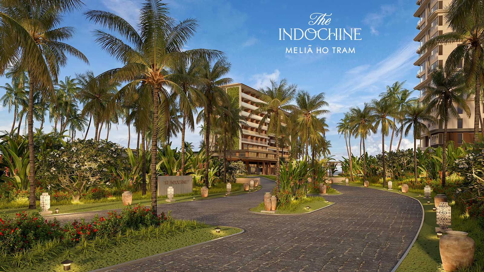 The Indochine at Meliá Hồ Tràm sở hữu không gian cảnh quan nhiệt đới cùng phong cách nghỉ dưỡng 5 sao
