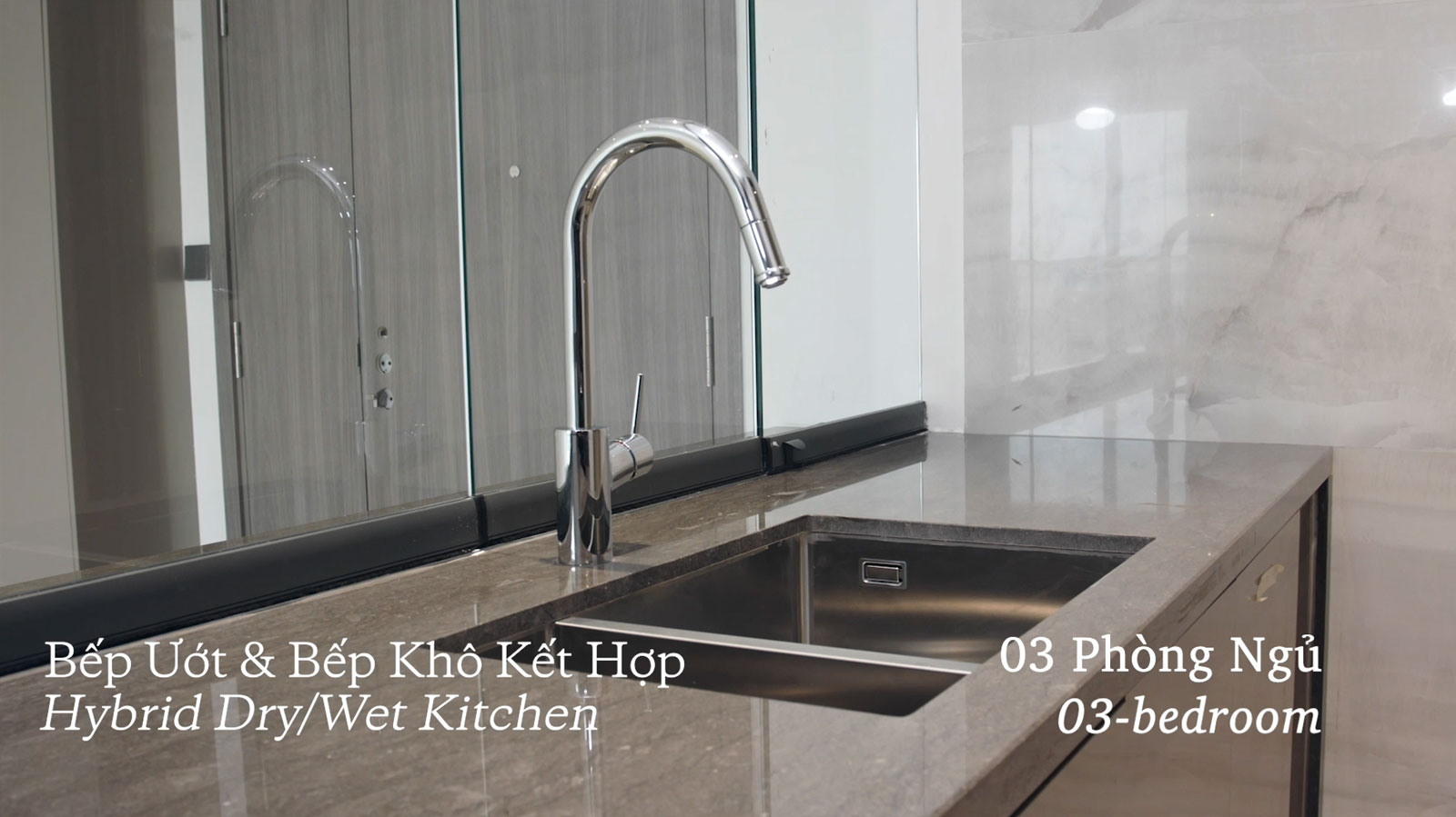 Layout căn hộ 3 phòng ngủ the marq quận 1
