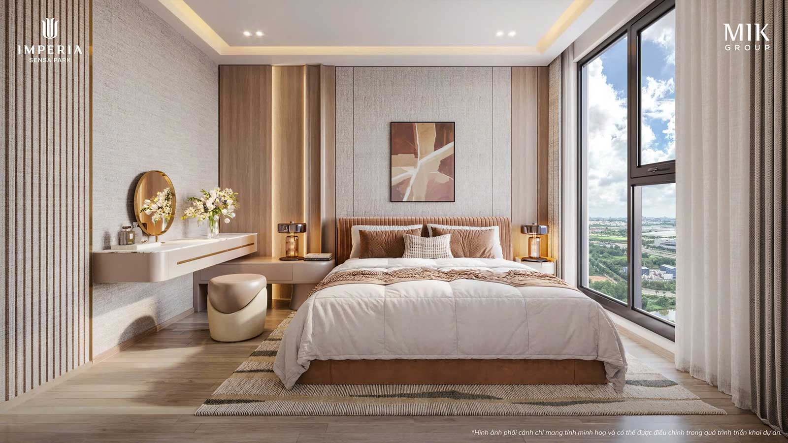 Không gian căn hộ dành riêng cho những trải nghiệm cá nhân tại Imperia Sensa Park, ưu tiên ánh sáng và lưu thông gió tự nhiên.