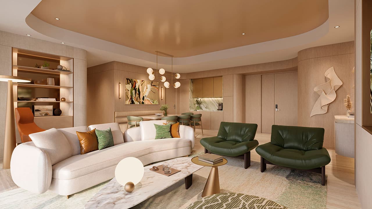 Layout căn hộ 3 phòng ngủ Palm River