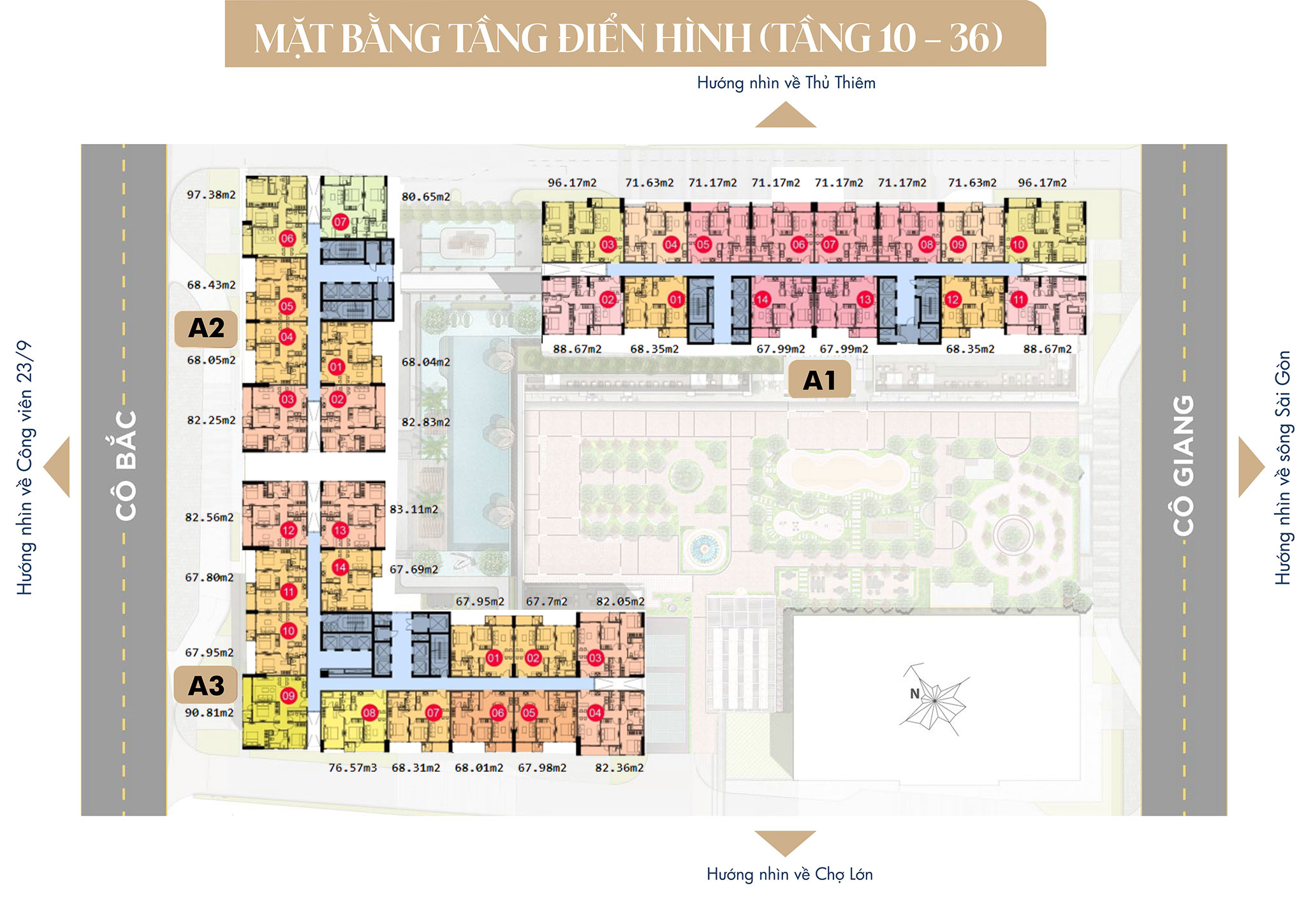 Mặt bằng Layout căn hộ The Grand Manhattan