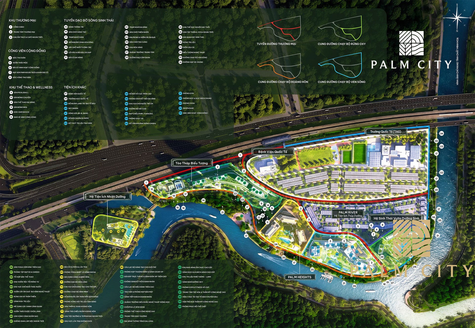 Tiện ích dự án Palm City - Đô Thị Nghỉ Dưỡng Giữa Nam Rạch Chiếc