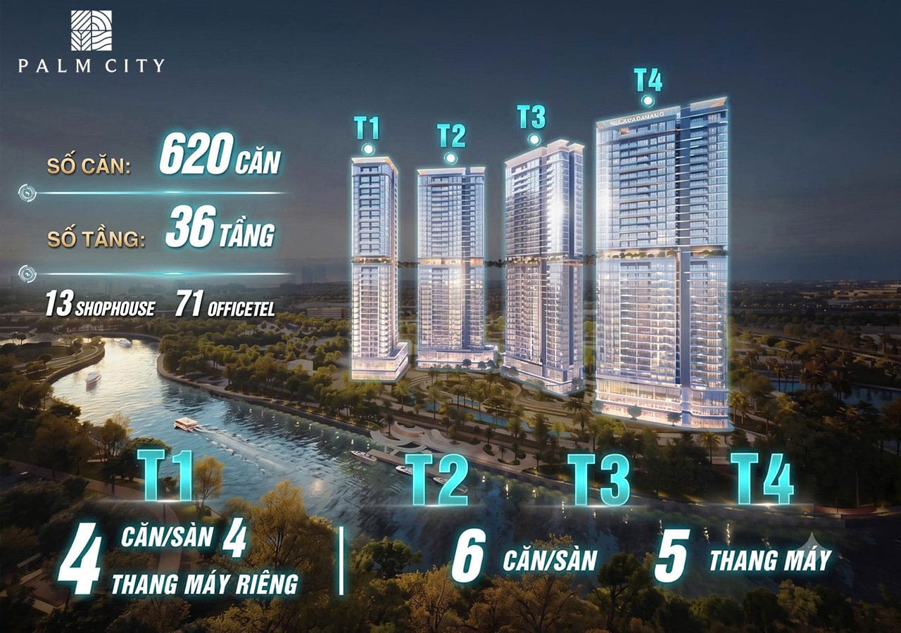 Palm River - Căn hộ cao cấp ven sông Nam Rạch Chiếc