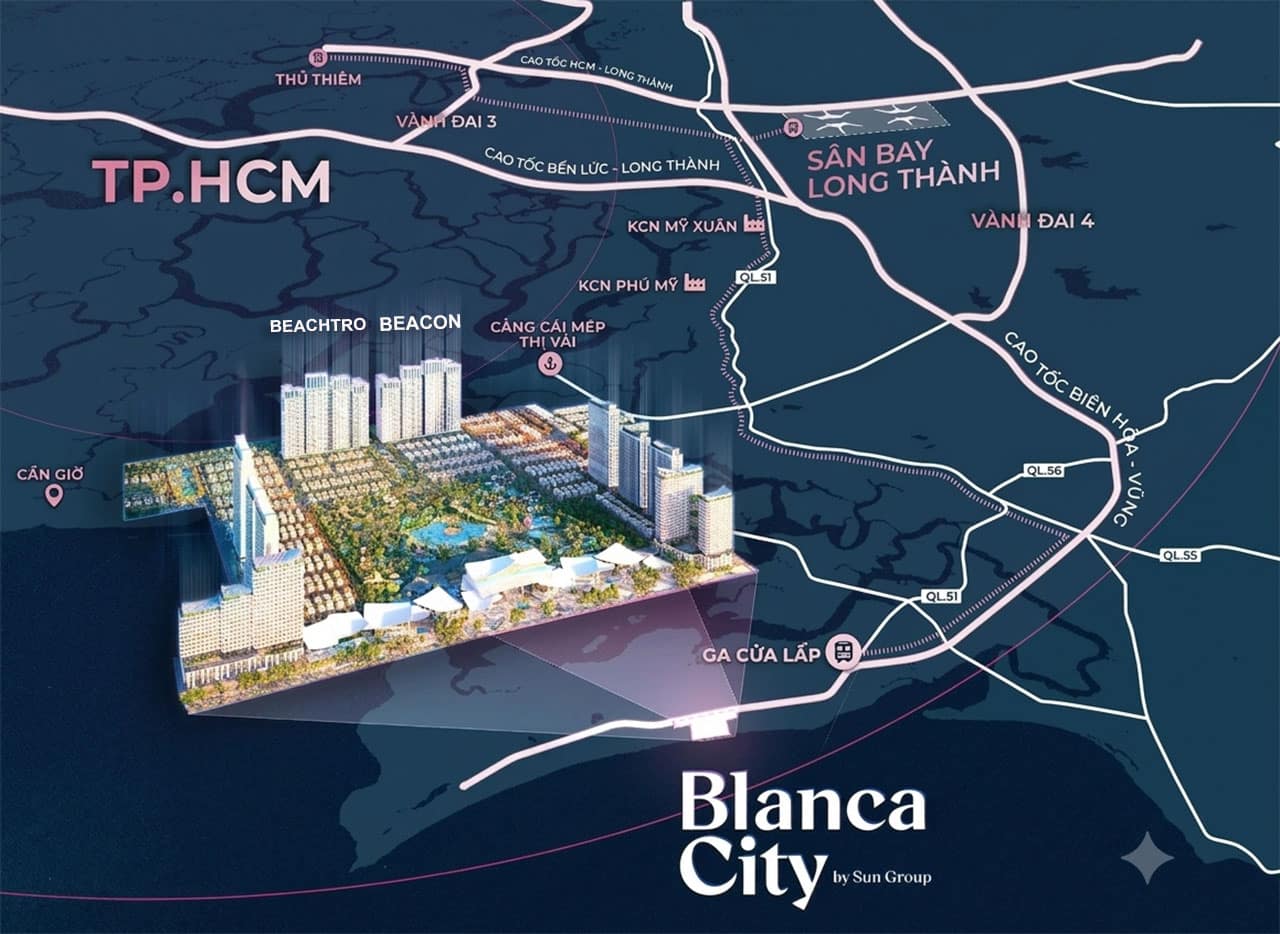 Vị trí Blanca City by Sun Group Vũng Tàu