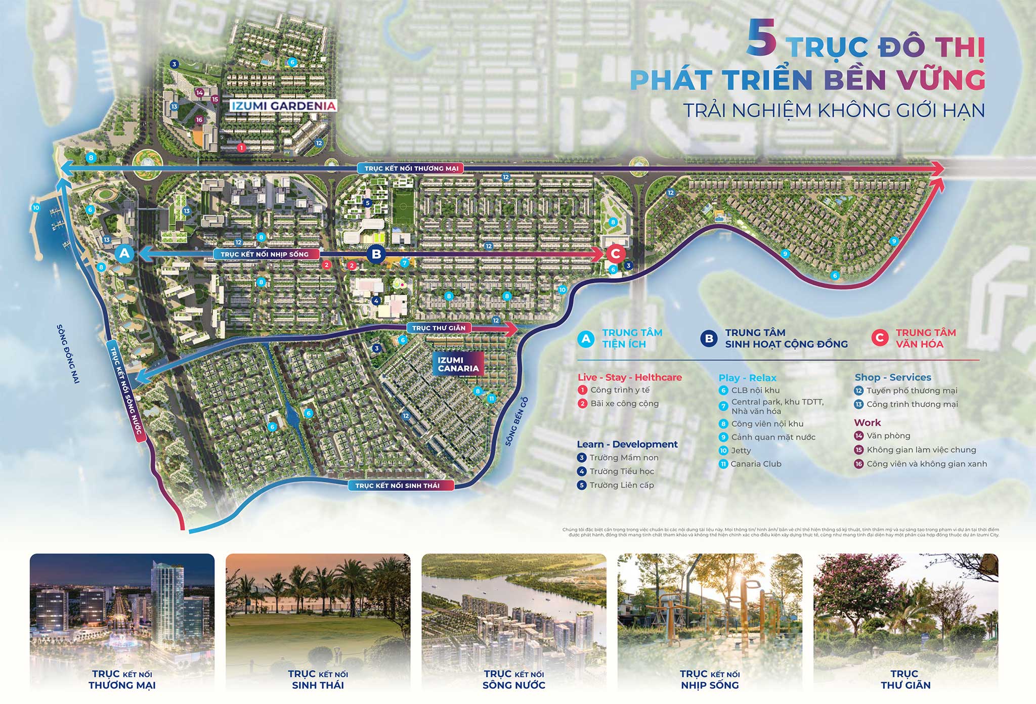 5 TRỤC ĐÔ THỊ Kết nối toàn diện Izumi City