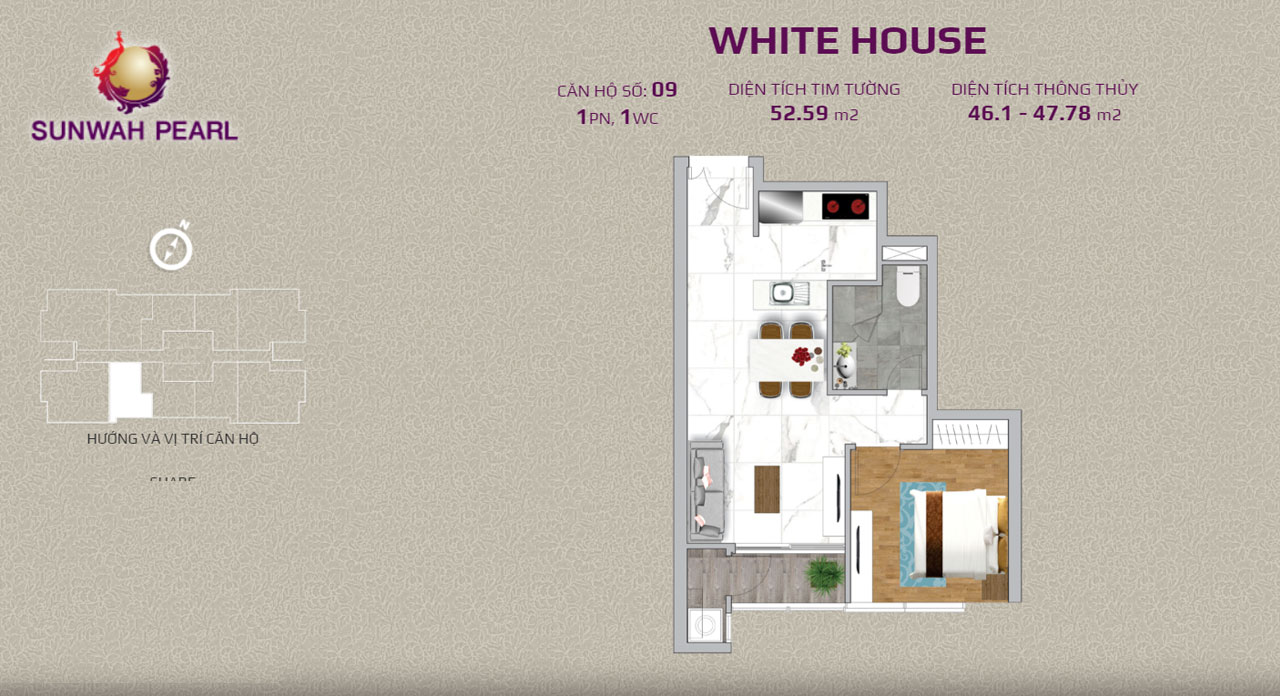 Layout căn hộ SunWah Pearl