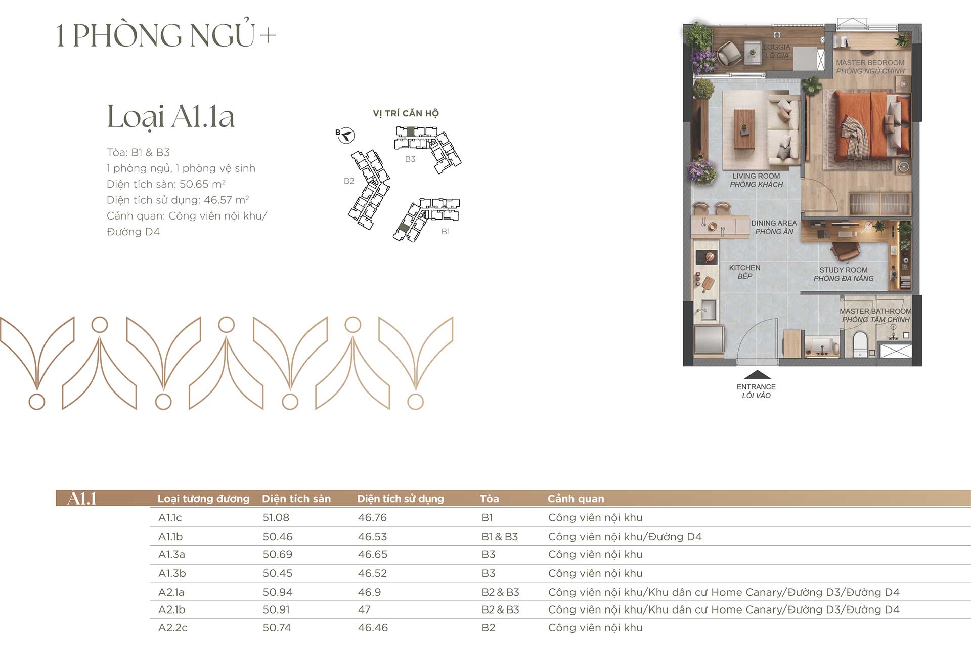 Layout căn hộ Norton Park by Gamuda Land