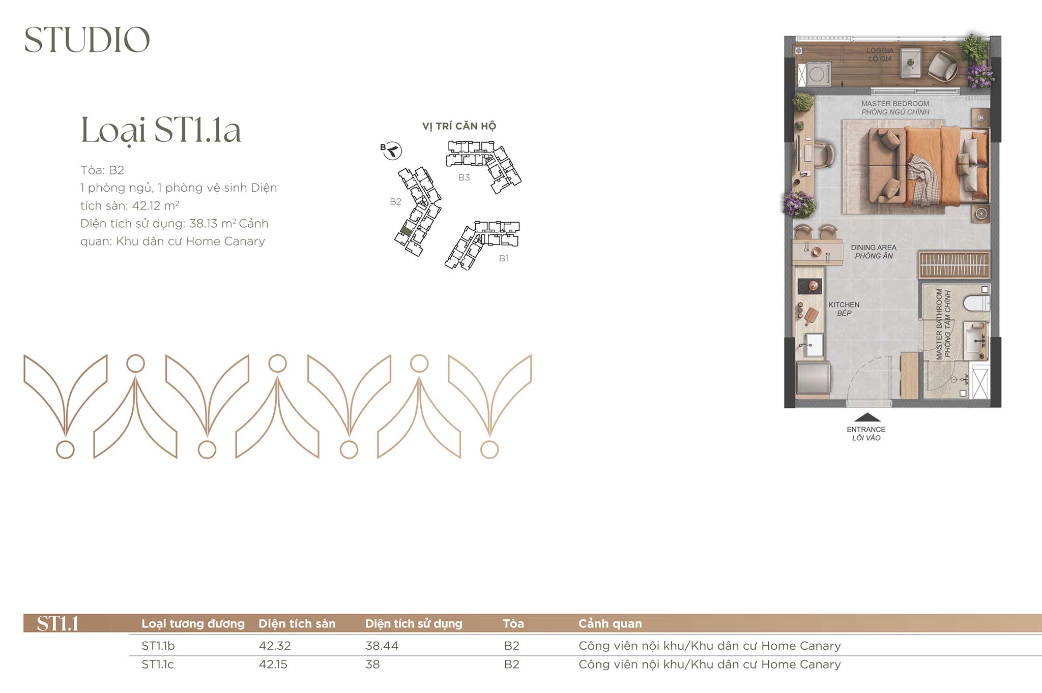 Layout căn hộ Norton Park by Gamuda Land