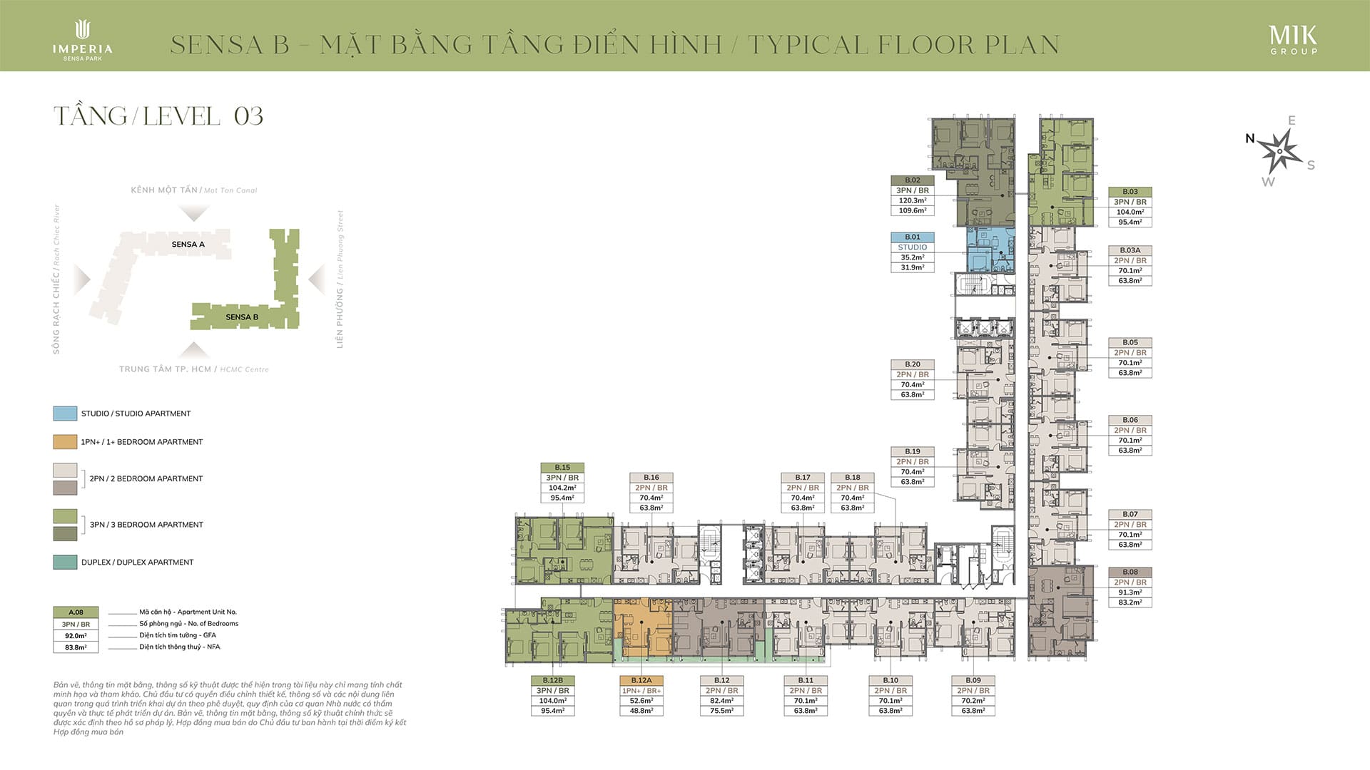 Mặt bằng Layout Imperia Sensa Park
