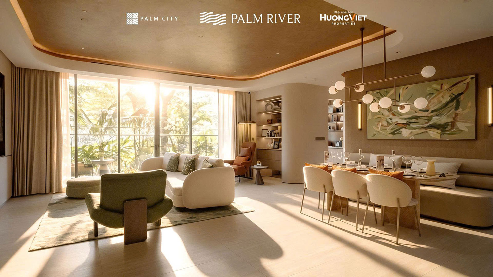 Căn hộ 3 phòng ngủ Palm River – Không gian sống nghỉ dưỡng bên sông