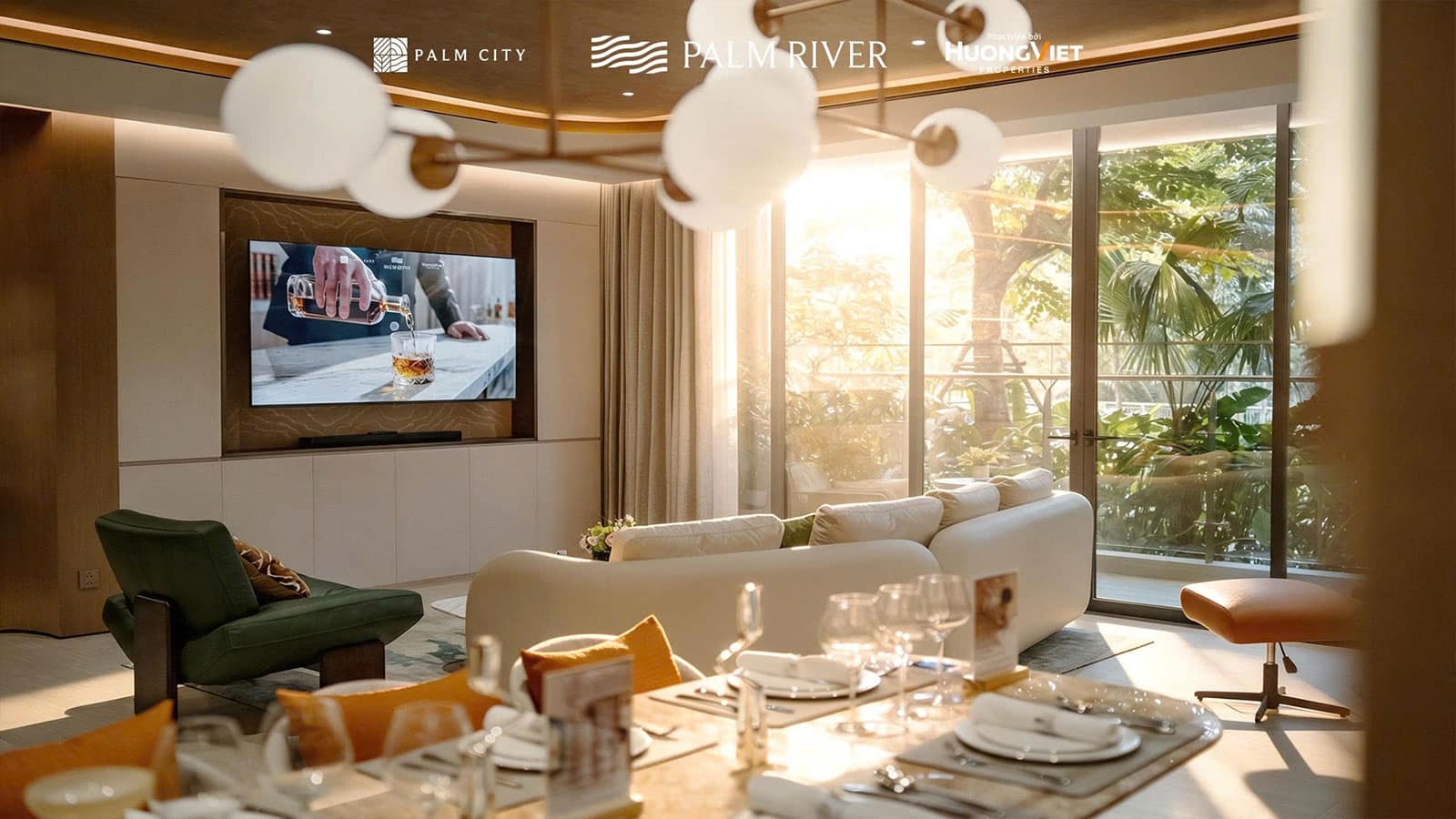 Căn hộ 3 phòng ngủ Palm River – Không gian sống nghỉ dưỡng bên sông