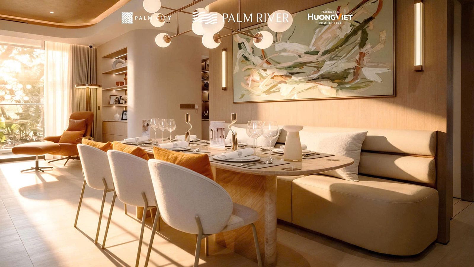 Căn hộ 3 phòng ngủ Palm River – Không gian sống nghỉ dưỡng bên sông