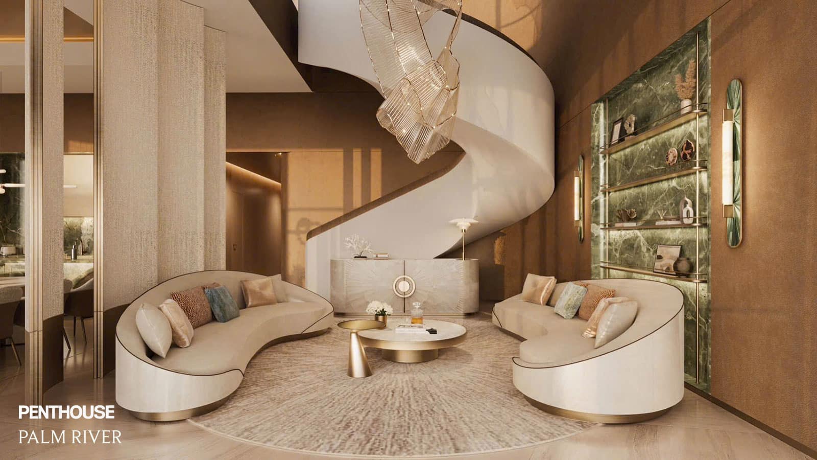 Layout thiết kế Penthouse Duplex Palm River