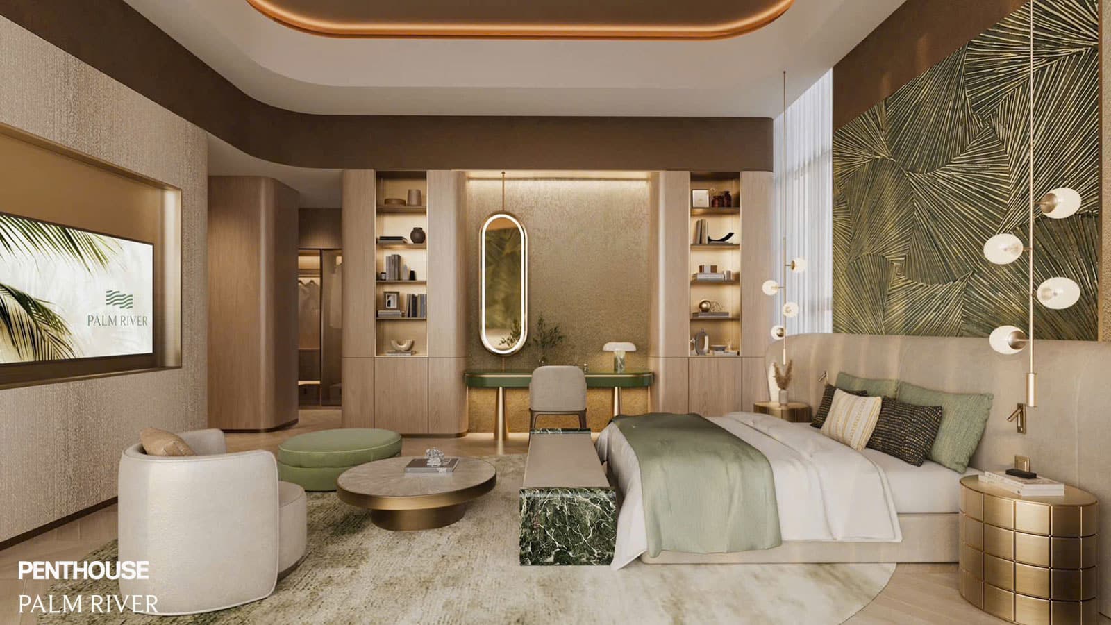 Layout thiết kế Penthouse Duplex Palm River